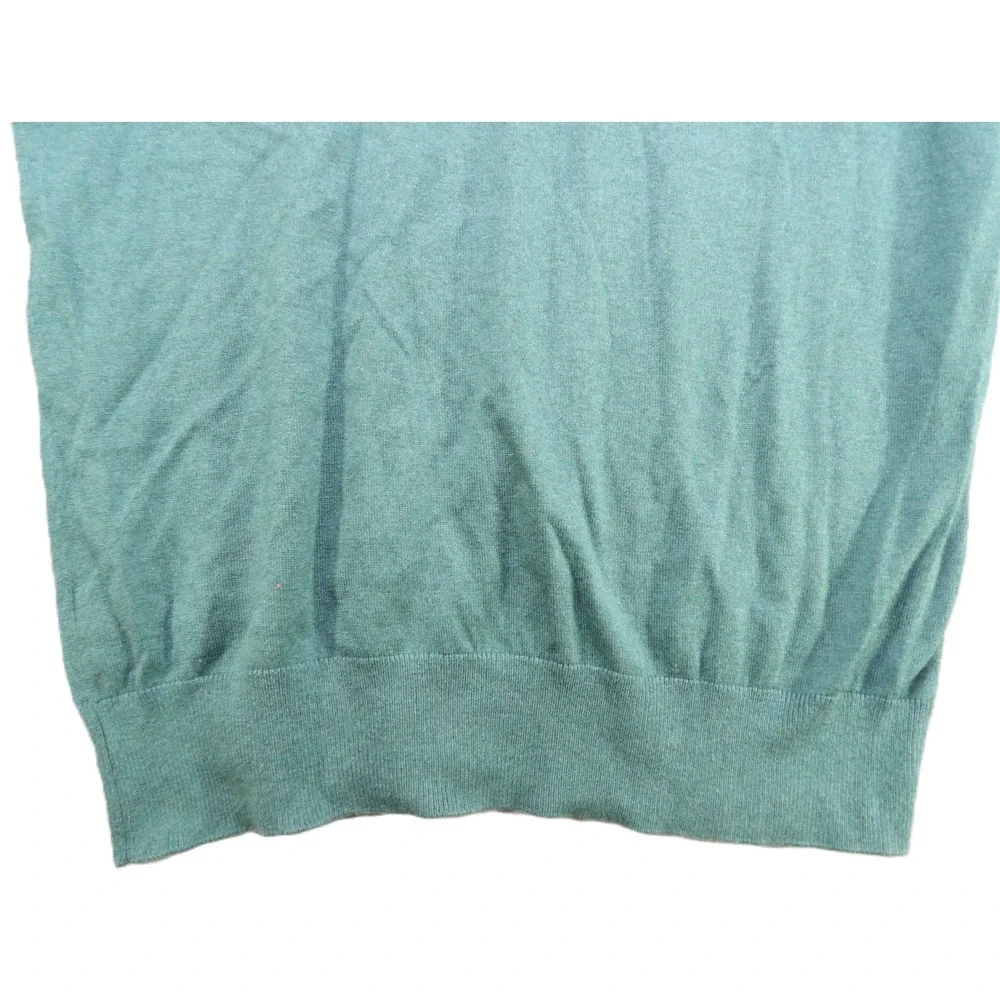 Banana Republic Luxury Blend V-Neck Sweater Silk Blend Men Medium Knitwear Teal